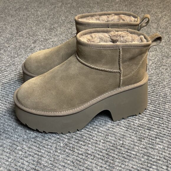 UGG Classic Women Size 7 Ultra Mini New Heights Platform Boot Hickory NEW - Picture 7 of 10